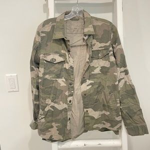 Aeropostale Camouflage Button Up Jacket